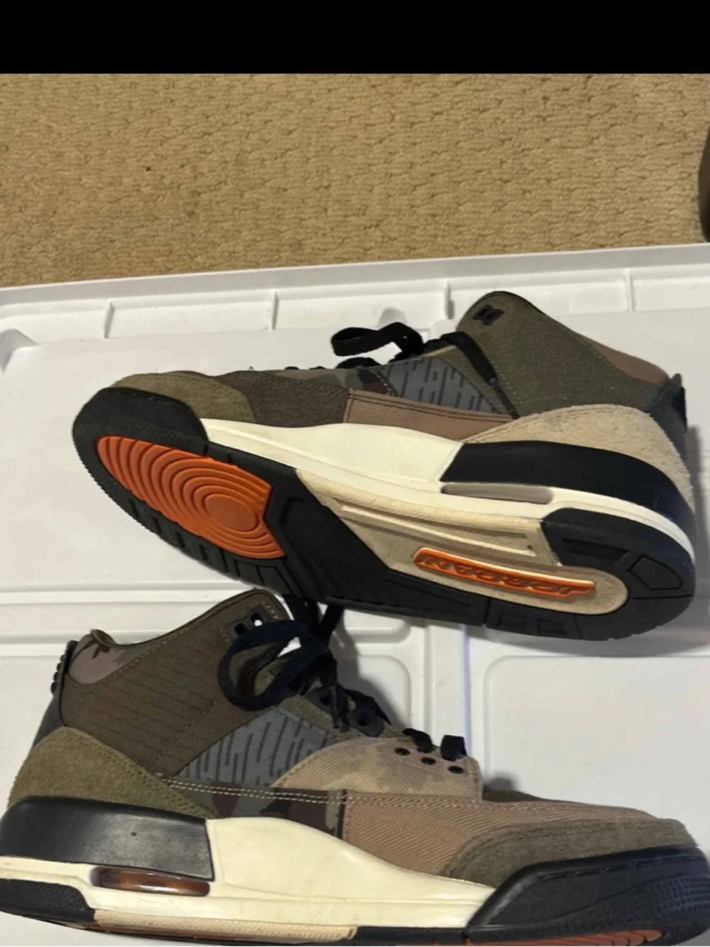 Nike Air Jordan 3 Retro Patchwork 2021 Size 9 Green Brown